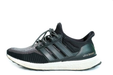 May 5, 2018 at Bangkok Studio, Thailand. Sport shoes popular fashion black brand adidas ultra boost