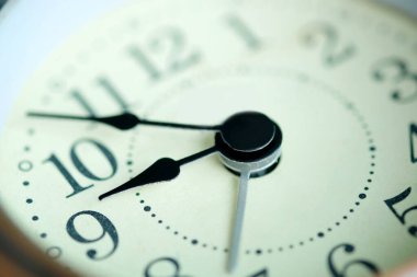 Alarm saati görüntüsü saat 9 yönünde. Zaman kavramı