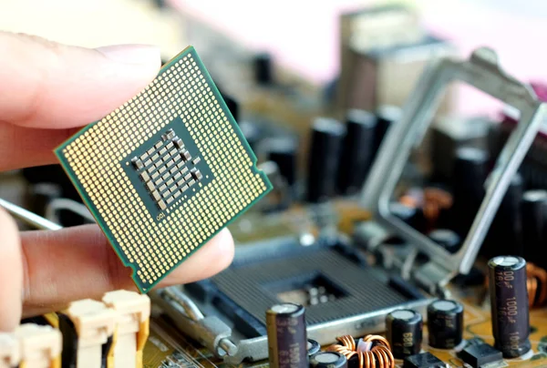 Mano Ingeniería Informática Trae Componentes Del Cambio Memoria Del Procesador —  Fotos de Stock