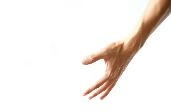 Hände Von Männern Zeigen Das Hilfssymbol — Stockfoto