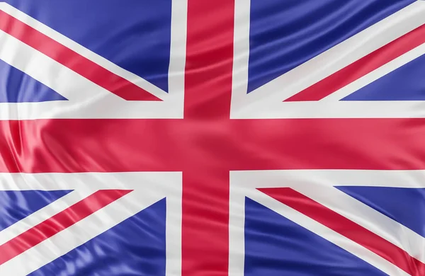 Прекрасне Єднане Королівство Прапор Хвиля Крупним Планом Банерному Фоні Копіювальним — стокове фото
