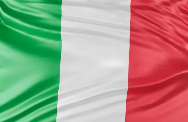 Beautiful Italy Flag Wave Close Banner Background Copy Space Model — Stock Photo, Image