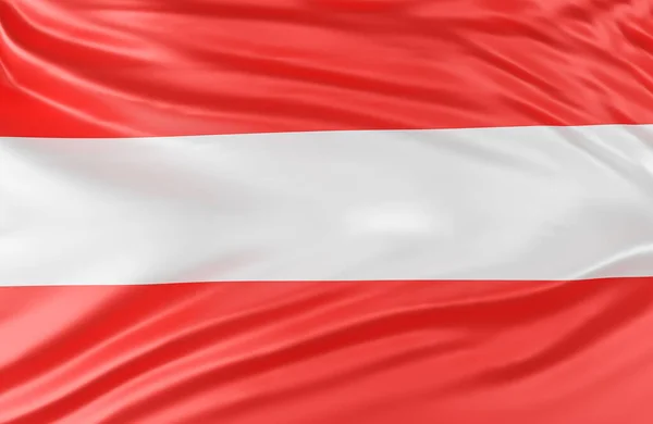 Όμορφη Αυστρία Flag Wave Close Banner Φόντο Αντίγραφο Χώρο Μοντέλο — Φωτογραφία Αρχείου