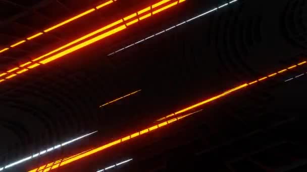 Sfトンネル内の移動光ビーム3Dシームレスなループ交通におけるアニメーション 時空間移動のための概念 3Dモデルとイラスト — ストック動画