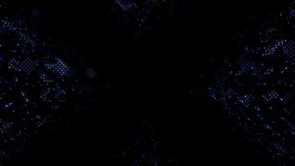 Abstrato Luzes Azuis Símbolos Brilhantes Effect Futuristic Big Data Informações — Fotografia de Stock