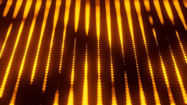 Abstract Orange Lights Bokeh Equalizer Bar Effect Technology Particles Surface — Stockfoto