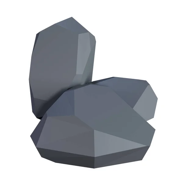 Cute Stone Render Icon Illustration — 스톡 사진