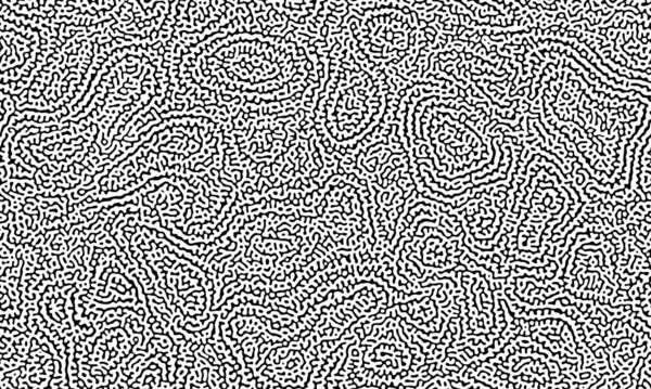 Topografisk bearbetning sömlöst mönster. Abstrakt svart och vit randig bakgrund — Stock vektor
