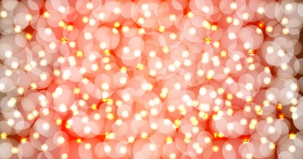 赤の背景に集光したボケとぼかしのあるボケ クリスマスと新年 バナー チラシ ポスター カード ソーシャルメディア ソーシャルネットワークのためのベクトルイラスト — ストックベクタ