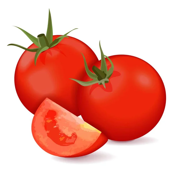 Composición Todo Cuarto Tomate Rojo Cereza Para Pancartas Volantes Carteles — Vector de stock