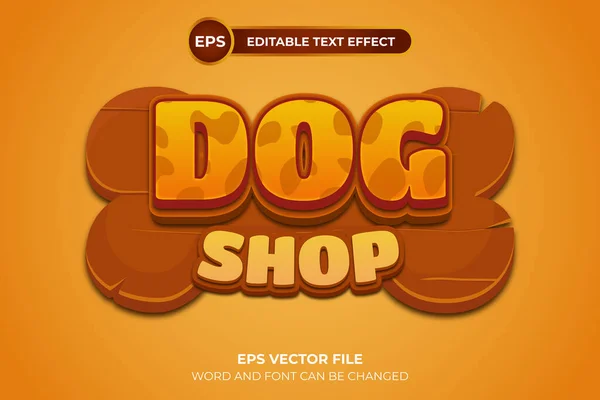 Köpek dükkanının metin efekti