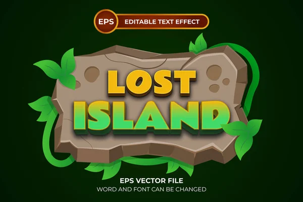 Lost island text effect