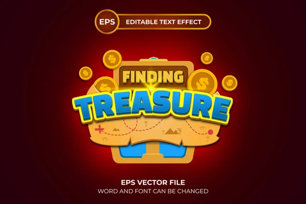 Finding treasure editable text effect template