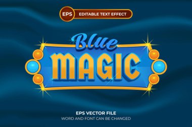 Mavi sihirli düzenlenebilir metin efekti