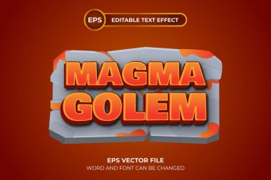 Magma golem düzenlenebilir metin efekti