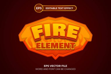 Ateş ögesi düzenlenebilir metin efekti