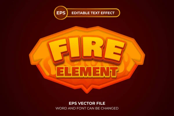 Fire element editable text effect