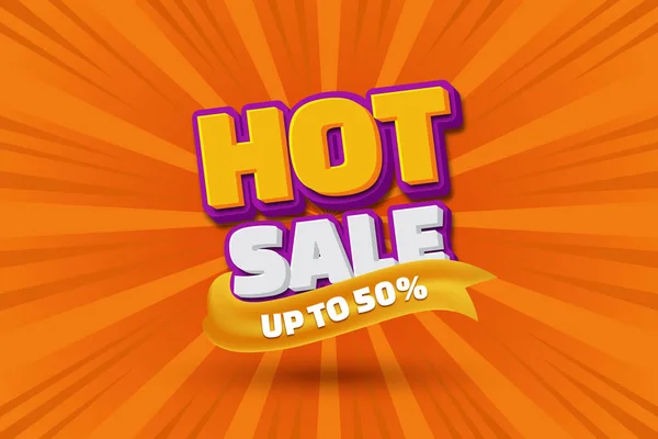 Hot Sale Banner Template Design —  Vetores de Stock
