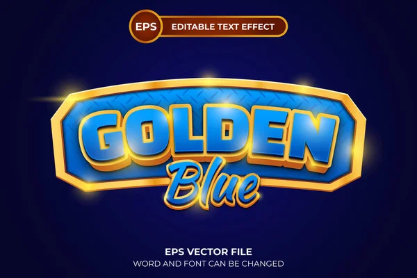Altın mavi düzenlenebilir metin efekti