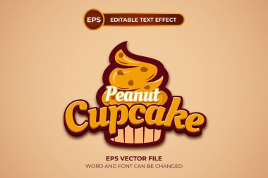 Düzenlenebilir metin efektli fıstık keki logosu