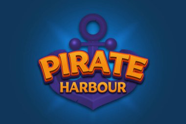 Korsan limanı düzenlenebilir metin efekti