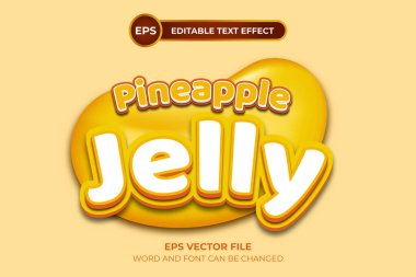 Ananas reçeli düzenlenebilir metin efekti