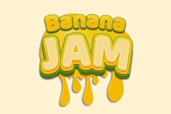 Эффект Редактирования Бананового Джема — стоковый вектор
