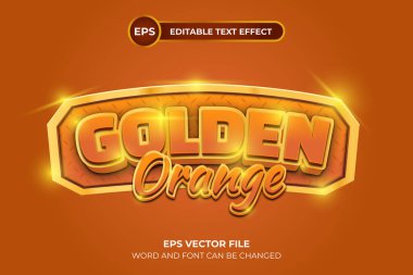 Altın turuncu düzenlenebilir metin efekti