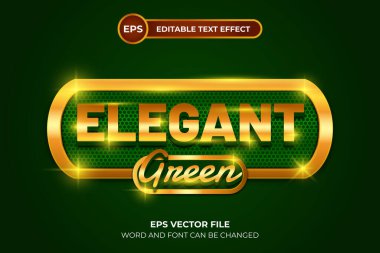 Zarif yeşil düzenlenebilir metin efekti