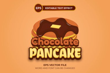 Düzenlenebilir metin efektli çikolatalı gözleme.