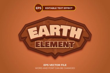 Dünya ögesi düzenlenebilir metin efekti