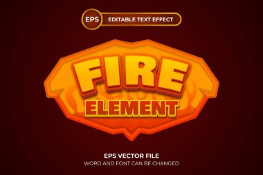 Ateş ögesi düzenlenebilir metin efekti