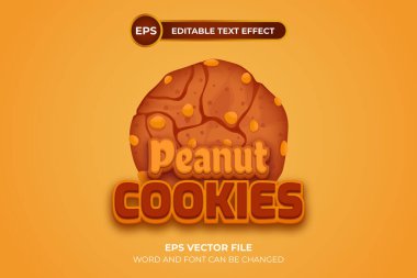 düzenlenebilir metin efektli çerez logosu