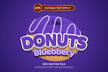 Düzenlenebilir metin efektli yaban mersini logosu