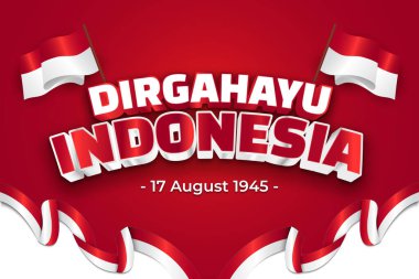 Dirgahayu Endonezya Bağımsızlık Günü Düzenlenebilir Metin Efekti