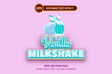 Düzenlenebilir metin efektli vanilya logosu