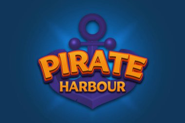 Korsan limanı düzenlenebilir metin efekti