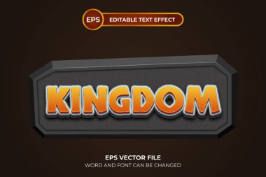 Krallık düzenlenebilir metin efekti şablonu