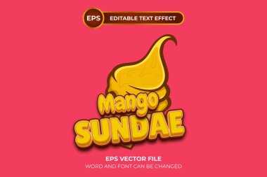 Mango sundae düzenlenebilir metin efekti
