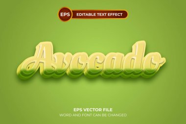 Avocado editable text effect template