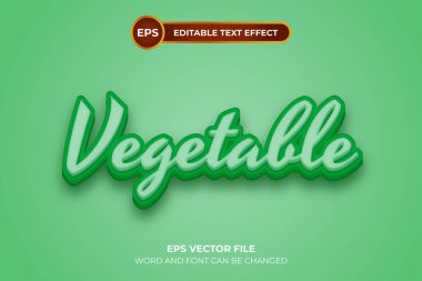 Vegetable editable text effect template