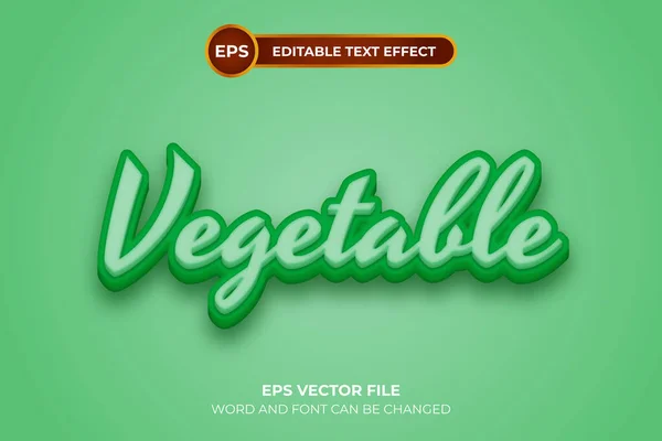 Vegetable Editable Text Effect Template — Wektor stockowy