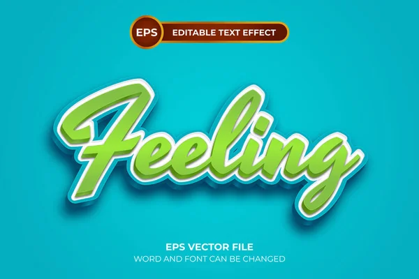 Feeling Editable Text Effect Template lizenzfreie Stockillustrationen