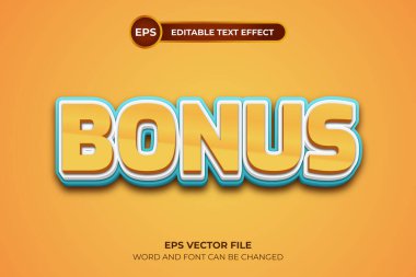 Bonus editable text effect template