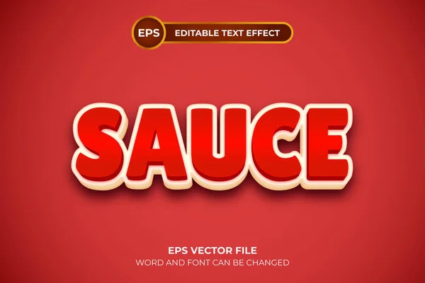 Sauce Editable Text Effect Template Ilustración De Stock