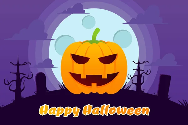 Halloween Cat Background Purple Shades — Stock vektor
