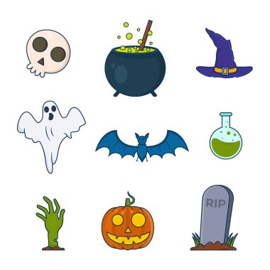 Halloween Element Illustration. Illustrations are identical to the Halloween celebration