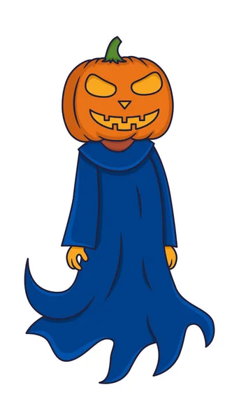 Ghost Pumpkin Ghost Pumpkin Reaper Death Came Halloween — Stock vektor