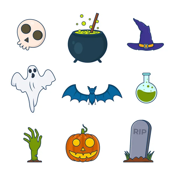 Halloween Element Illustration Иллюстрации Идентичны Празднованию Хэллоуина — стоковый вектор