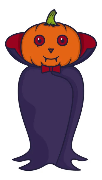 Illustration Halloween Vampire Pumpkins Holidays October Halloween — ストックベクタ